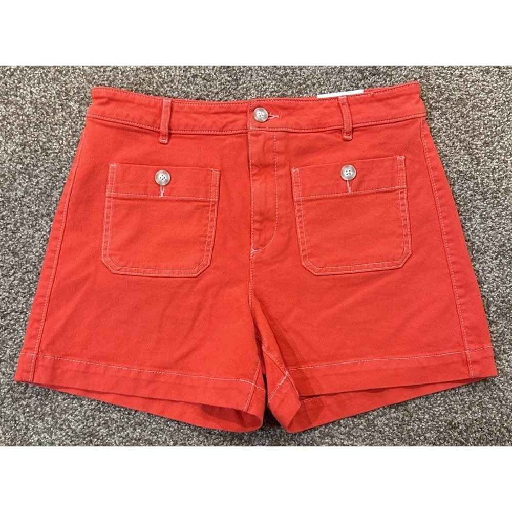 LOFT Vintage Style Contrast Stitch Hi Rise Palmer Shorts Festival Classic NEW!